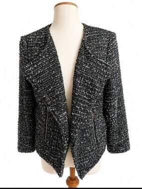 Elvi Contemporary Tweed Blazer Jacket
